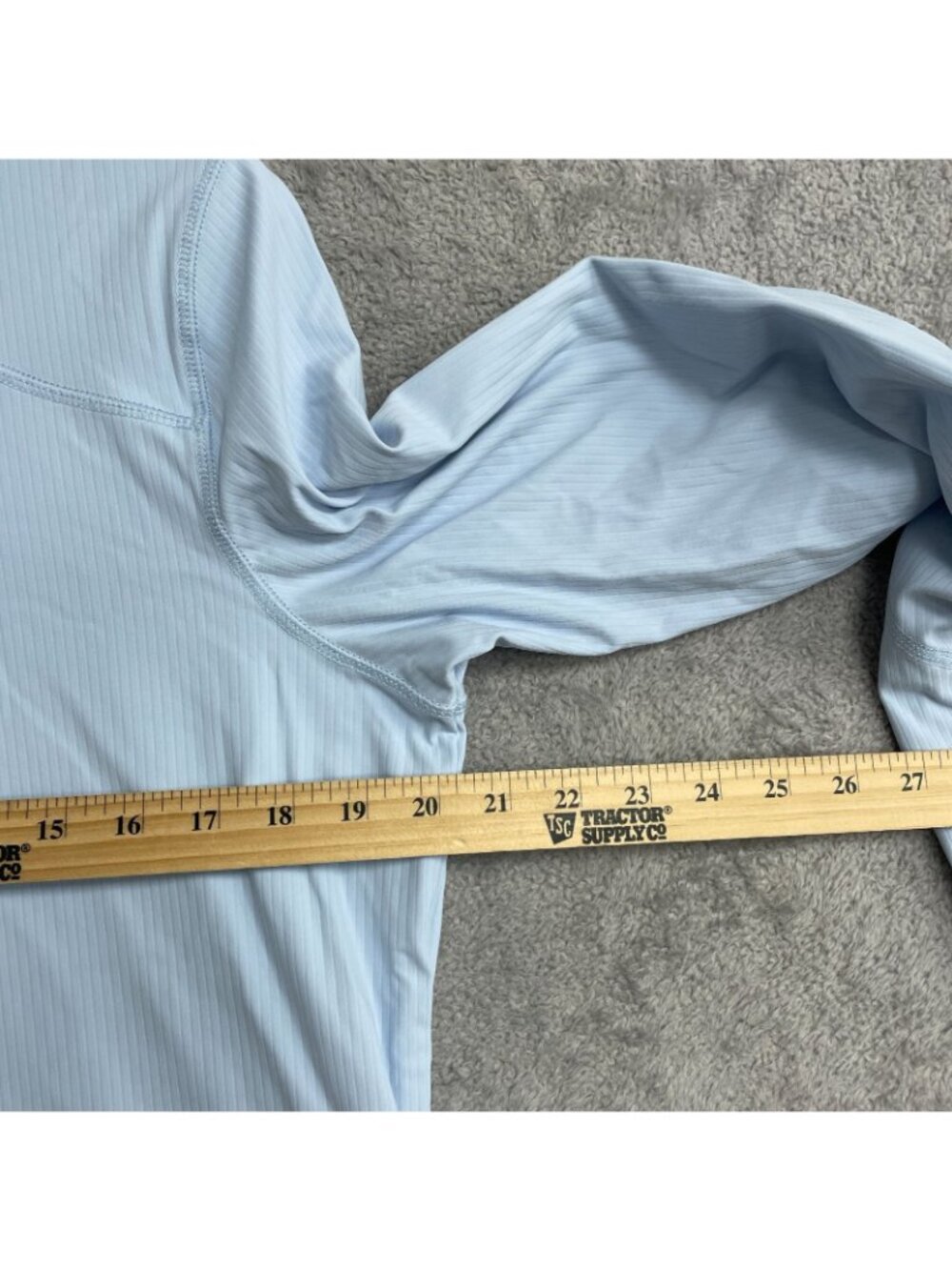 Mondetta Women's L Light Blue Quarter-Zip Long-Sleeve Athletic Top a2390 - Picture 7 of 12